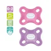 Mam Succhietti-2 Pz Succhietti Comfort 0-2M Silicone Rosa/Viola