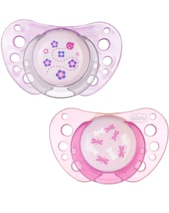 Chicco Succhietti-2 Succhietti Air Caucciu 0-6M Rosa/Viola