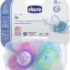 Chicco Succhietti-2 Succhietti Air Silicone 12M+ Rosa/Verde