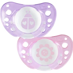Chicco Succhietti-2 Succhietti Physio Air Silicone 0-6M Rosa/Viola