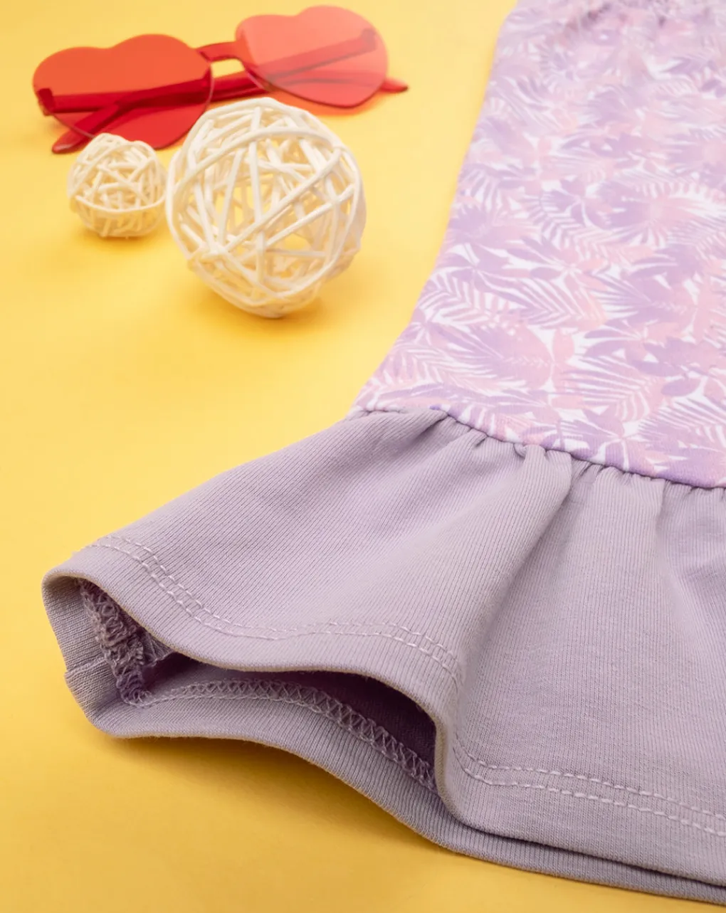Prenatal Vestiti E Completi-Abito Bambina Jersey Viola Allover Mini Me