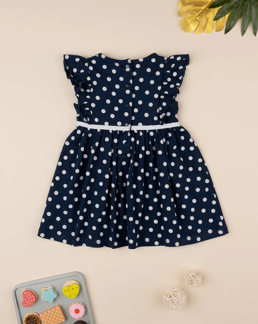 Prenatal Vestiti E Completi-Abito Bimba Blu In Jersey Fantasia Allover