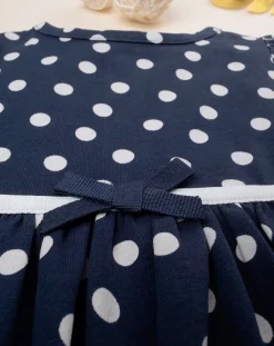 Prenatal Vestiti E Completi-Abito Bimba Blu In Jersey Fantasia Allover