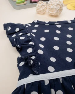 Prenatal Vestiti E Completi-Abito Bimba Blu In Jersey Fantasia Allover