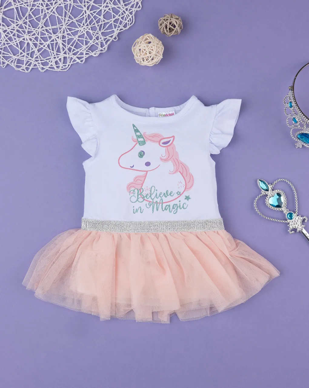 Prenatal Vestiti E Completi-Abito Bimba In Jersey Gonna Di Tulle