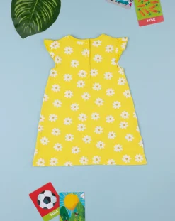 Prenatal Vestiti E Completi-Abito Bimba Jersey Fiori Giallo