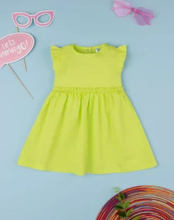 Prenatal Vestiti E Completi-Abito Bimba Popeline Verde Chiaro