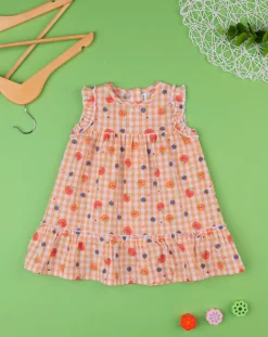 Prenatal Vestiti E Completi-Abito Bimba Vichy "Fruit”