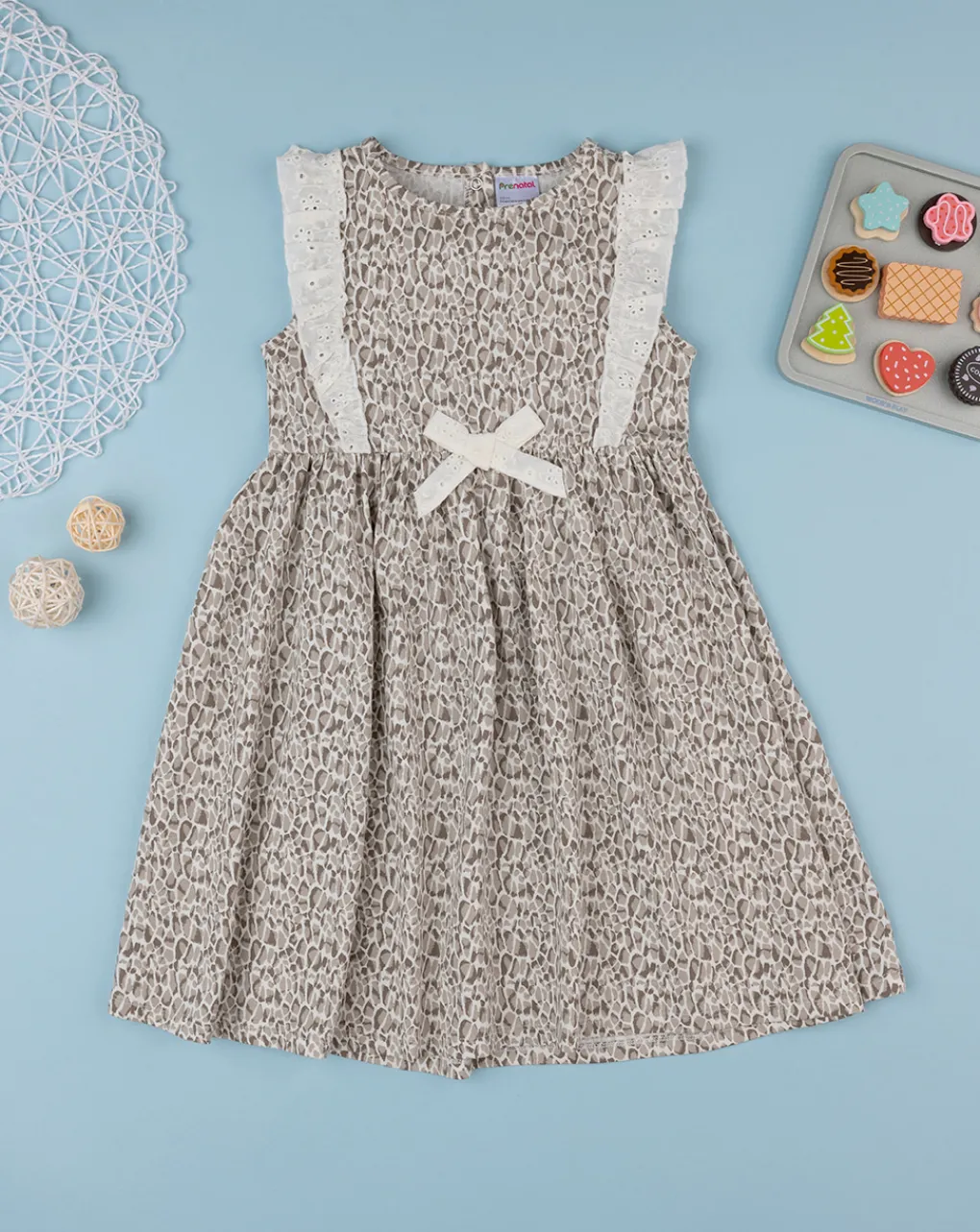 Prenatal Vestiti E Completi-Abito Jersey Bambina Animalier