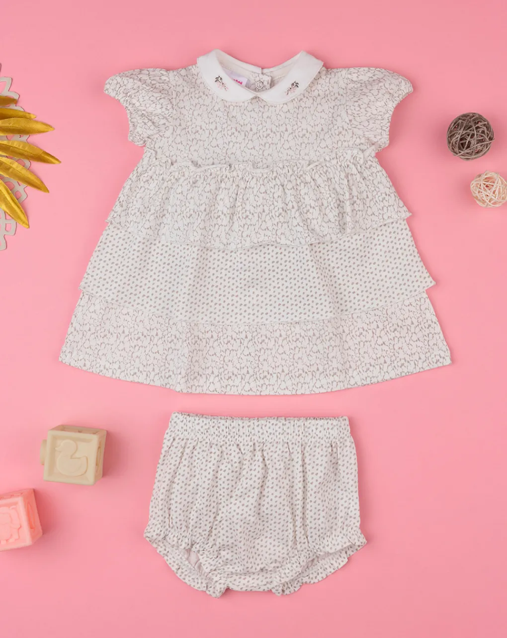 Prenatal Abiti Completi E Tutine-Abito Neonata Jersey Con Balze
