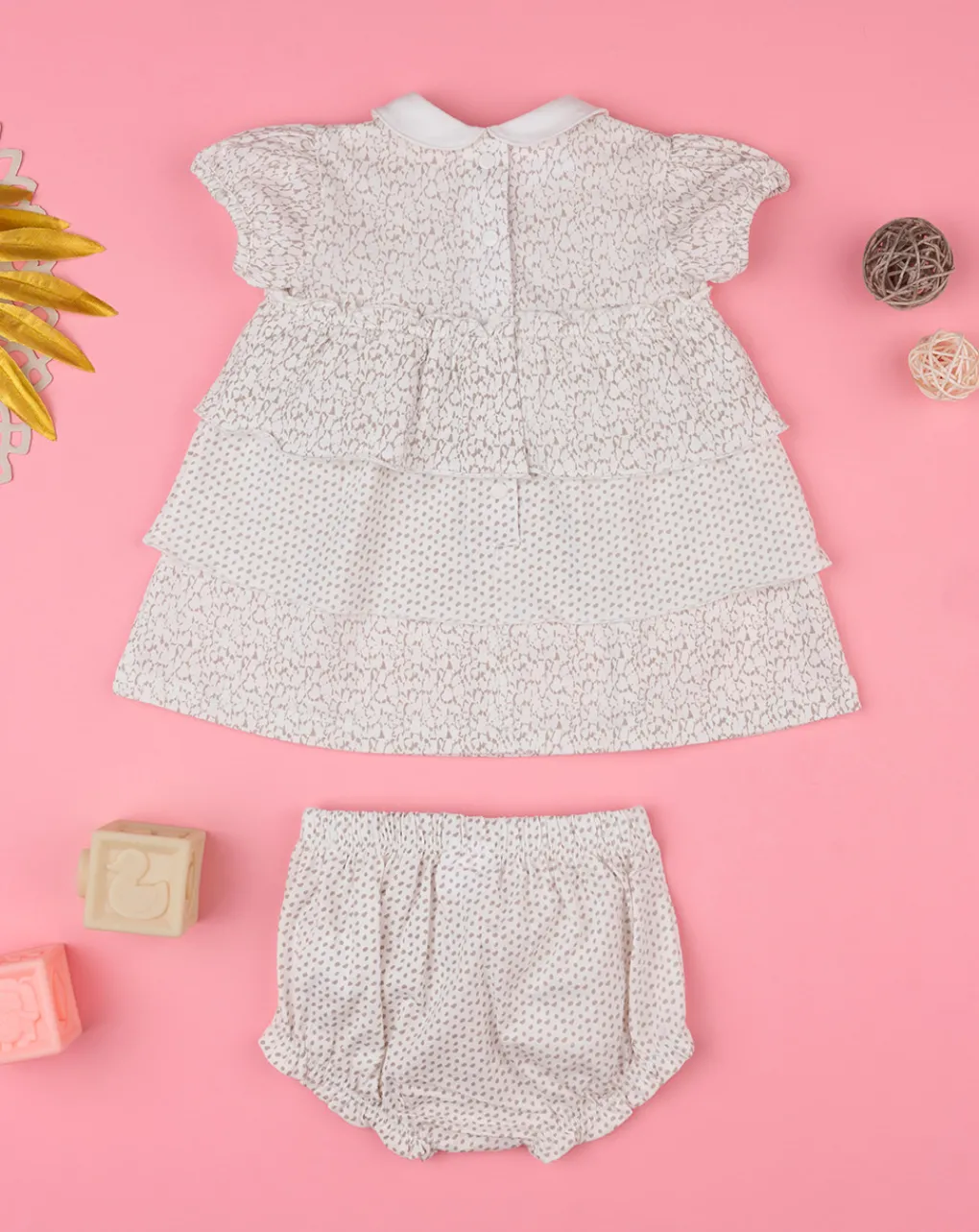 Prenatal Abiti Completi E Tutine-Abito Neonata Jersey Con Balze
