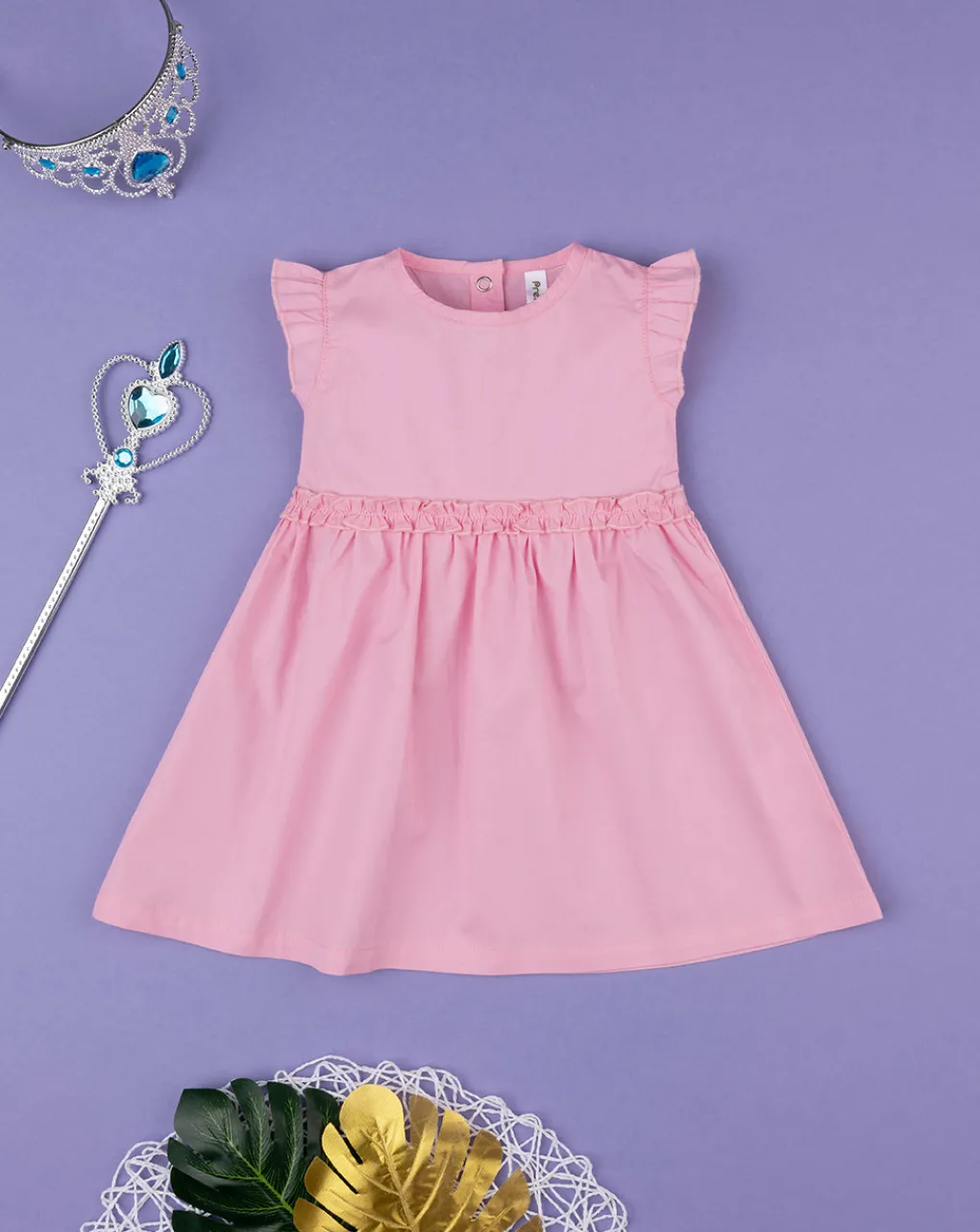 Prenatal Vestiti E Completi-Abito Popeline Bimba Rosa