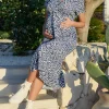 Prenatal Abiti E Completi-Abito Premaman Allattamento Con Stampa Maiolica