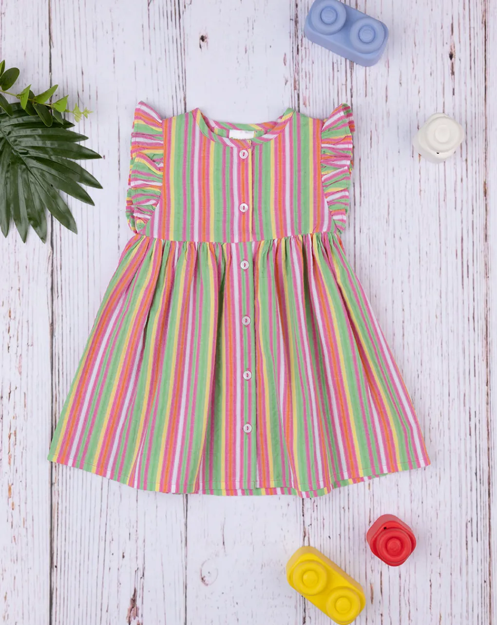 Prenatal Vestiti E Completi-Abito Rigato Sorbet Bimba