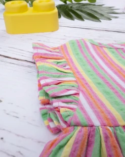 Prenatal Vestiti E Completi-Abito Rigato Sorbet Bimba