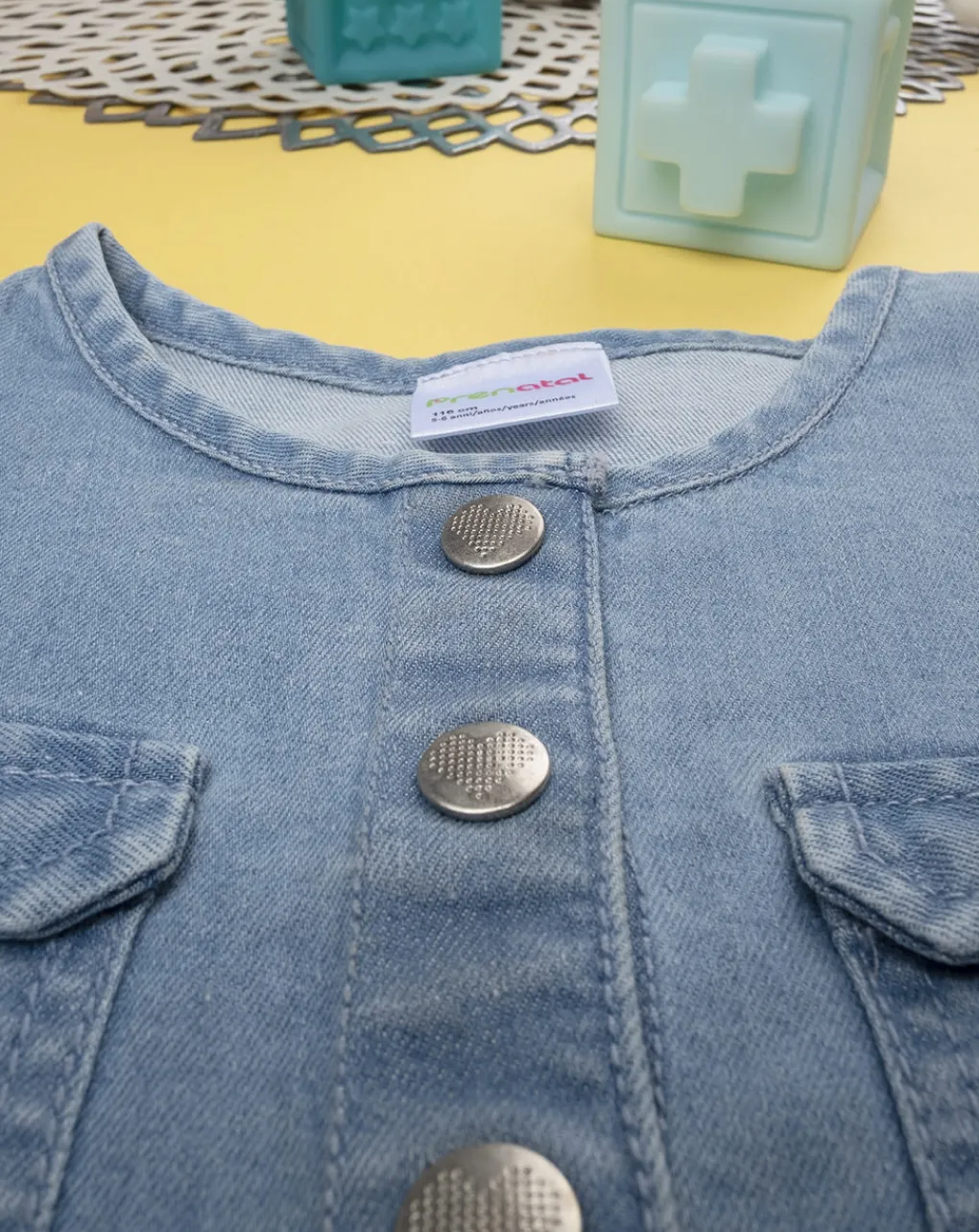 Prenatal Vestiti E Completi-Abito Tencel E Sangallo Bimba
