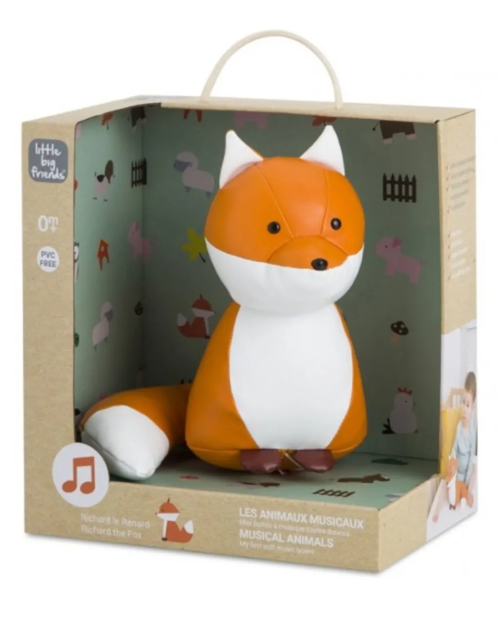 Baby to Love Giochi Primi Mesi-Animali Musicali - Richard La Volpe - Oeko-Tex
