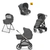 Inglesina Trio E Duo-Aptica System Quattro Colore Velvet Grey Con Seggiolino Auto Darwin Infant E Telaio Palladio -
