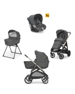 Inglesina Trio E Duo-Aptica System Quattro Colore Velvet Grey Con Seggiolino Auto Darwin Infant E Telaio Palladio -