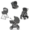 Inglesina Trio E Duo-Aptica System Quattro Colore Velvet Grey Con Seggiolino Auto Cab + Telaio Palladio -