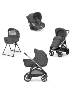Inglesina Trio E Duo-Aptica System Quattro Colore Velvet Grey Con Seggiolino Auto Cab + Telaio Palladio -