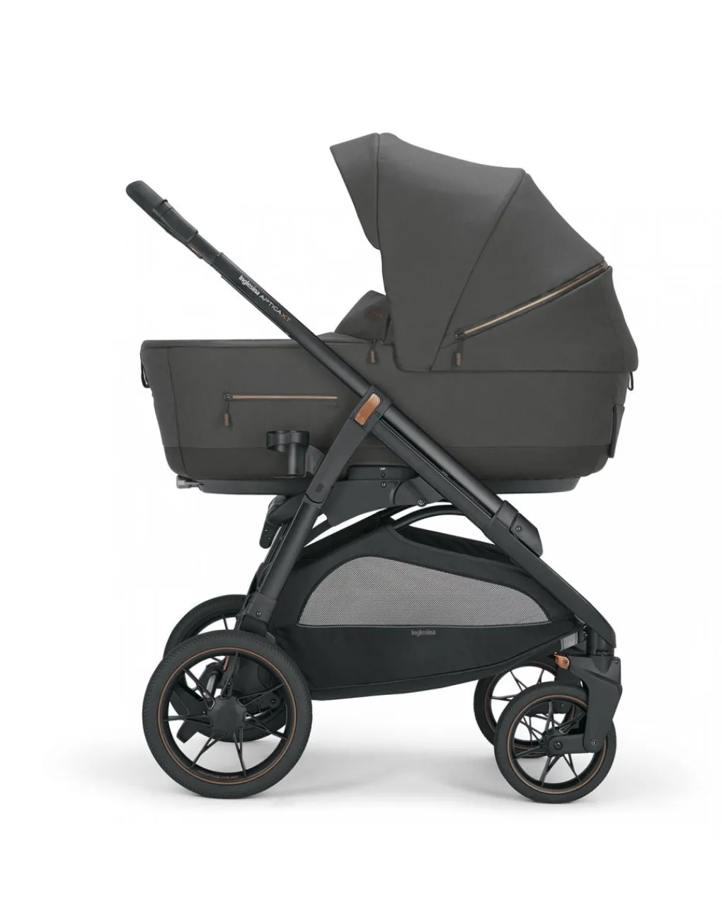 Inglesina Trio E Duo-Aptica Xt System Quattro Con Seggiolino Darwin E Telaio - Colore Magnet Grey -