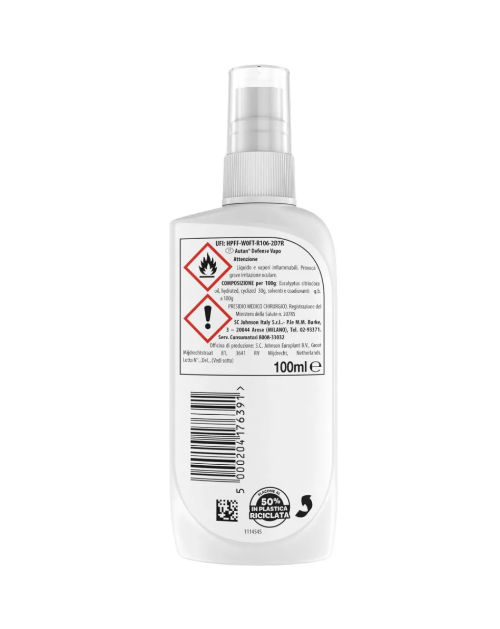 Autan Antizanzare-? Defense Ingrediente Attivo Di Origine Vegetale 100Ml