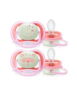 Philips Avent Succhietti-Avent 2 Succhietti Ultra Air Night 6-19M Rosa