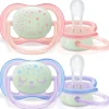 Philips Avent Succhietti-Avent 2 Succhietti Ultra Night 0-6M Rosa/Viola