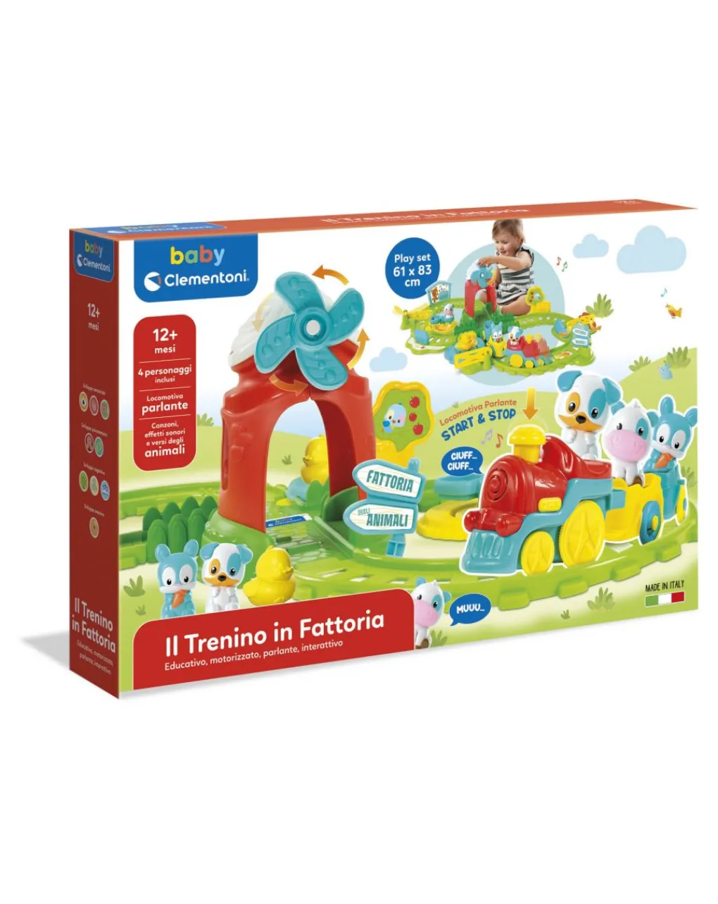 Baby Clementoni Giochi Primi Mesi-- 17756 - Il Trenino In Fattoriatrenino Motorizzato