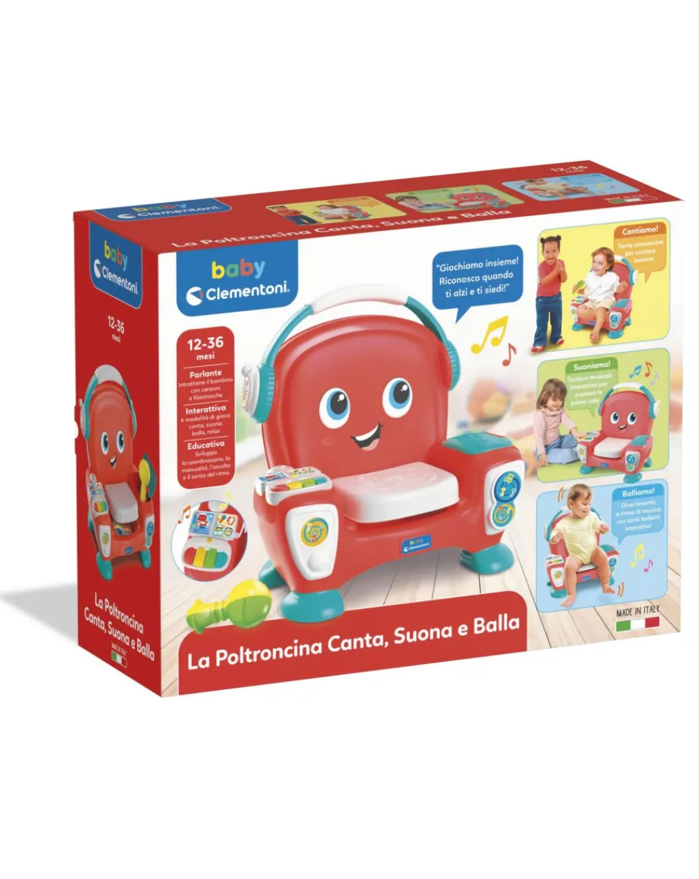 Baby Clementoni Giochi Primi Mesi-- 17754 - Poltroncina Cantasuona E Balla
