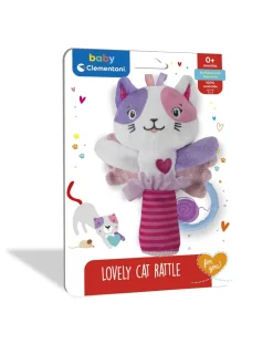 Baby Clementoni Giochi Primi Mesi-- Lovely Cat Sonaglino Morbido Peluche