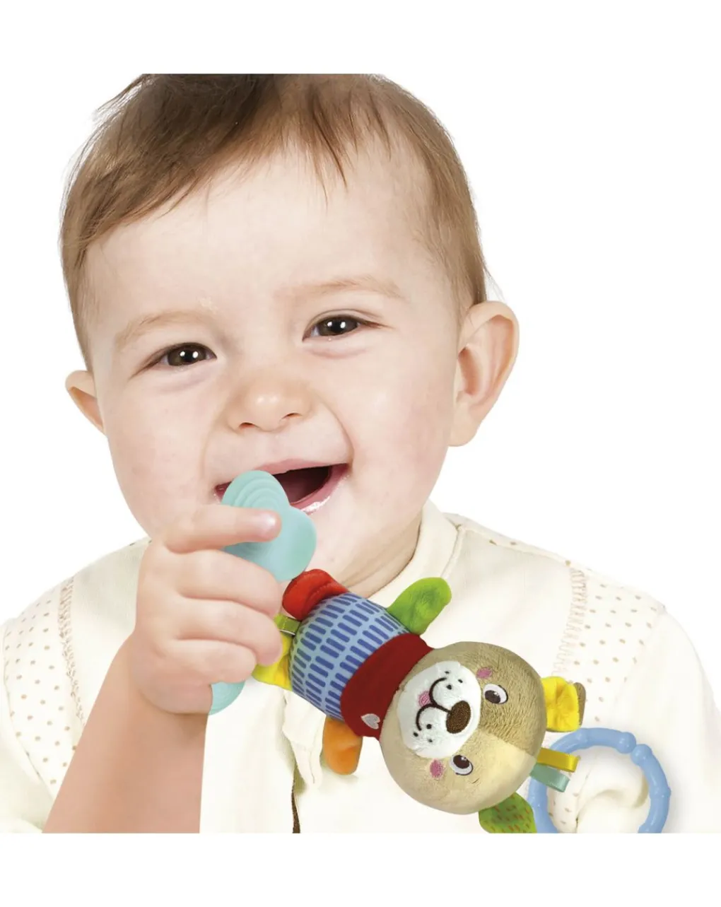 Baby Clementoni Giochi Primi Mesi-- Lovely Soft Dog Sonaglino Morbido Peluche