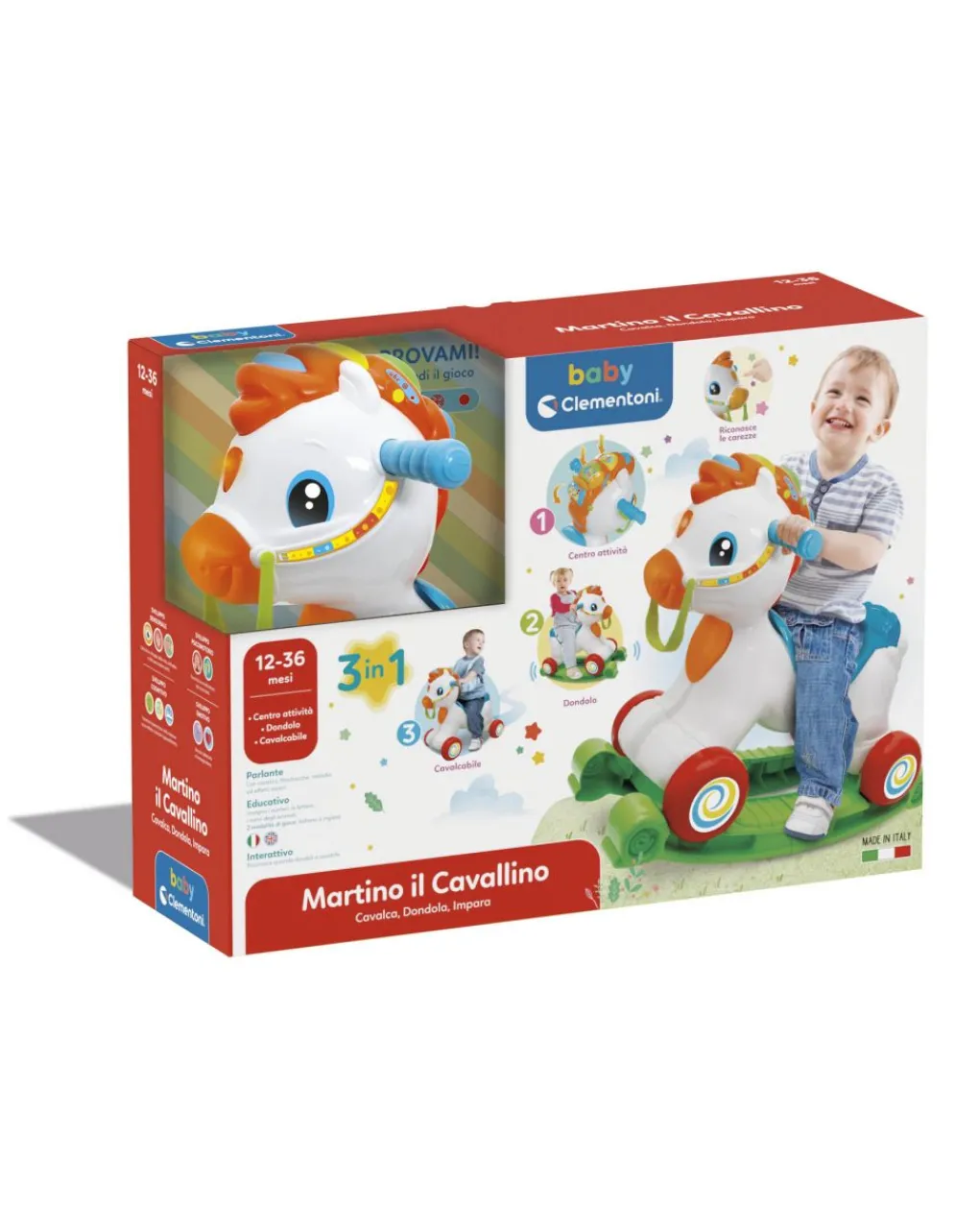 Baby Clementoni Giochi Primi Mesi-- Martino Il Cavallinocavalcabile E Primi Passi