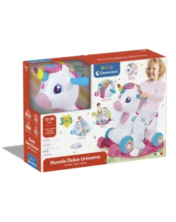 Baby Clementoni Giochi Primi Mesi-- Nuvola Dolce Unicornocavalcabile E Primi Passi