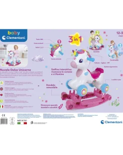 Baby Clementoni Giochi Primi Mesi-- Nuvola Dolce Unicornocavalcabile E Primi Passi