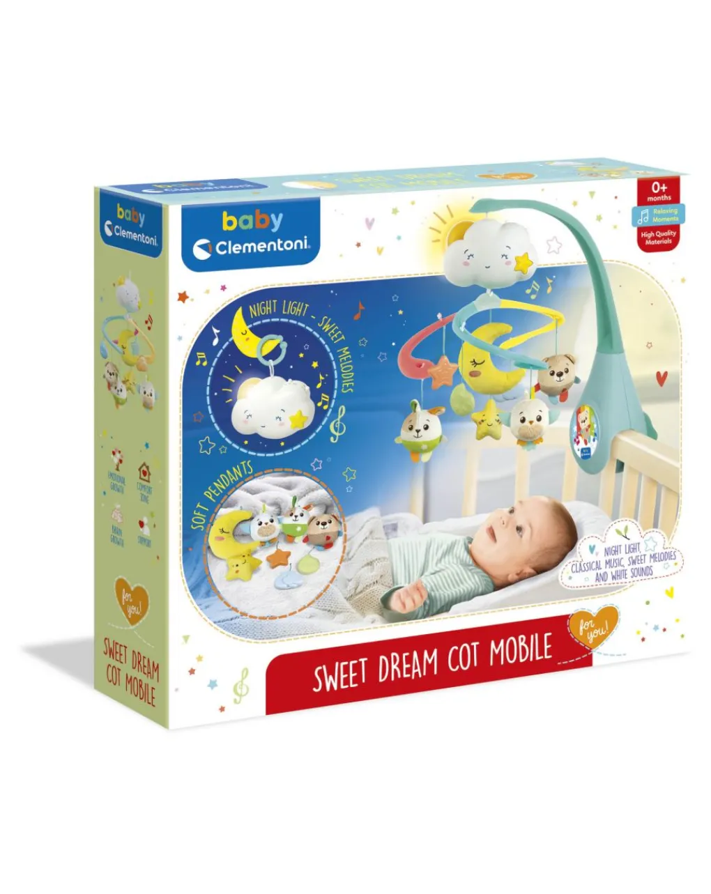 Baby Clementoni Giochi Primi Mesi-- Sweet And Dream Cot Mobilegiostrina Culla O Lettino