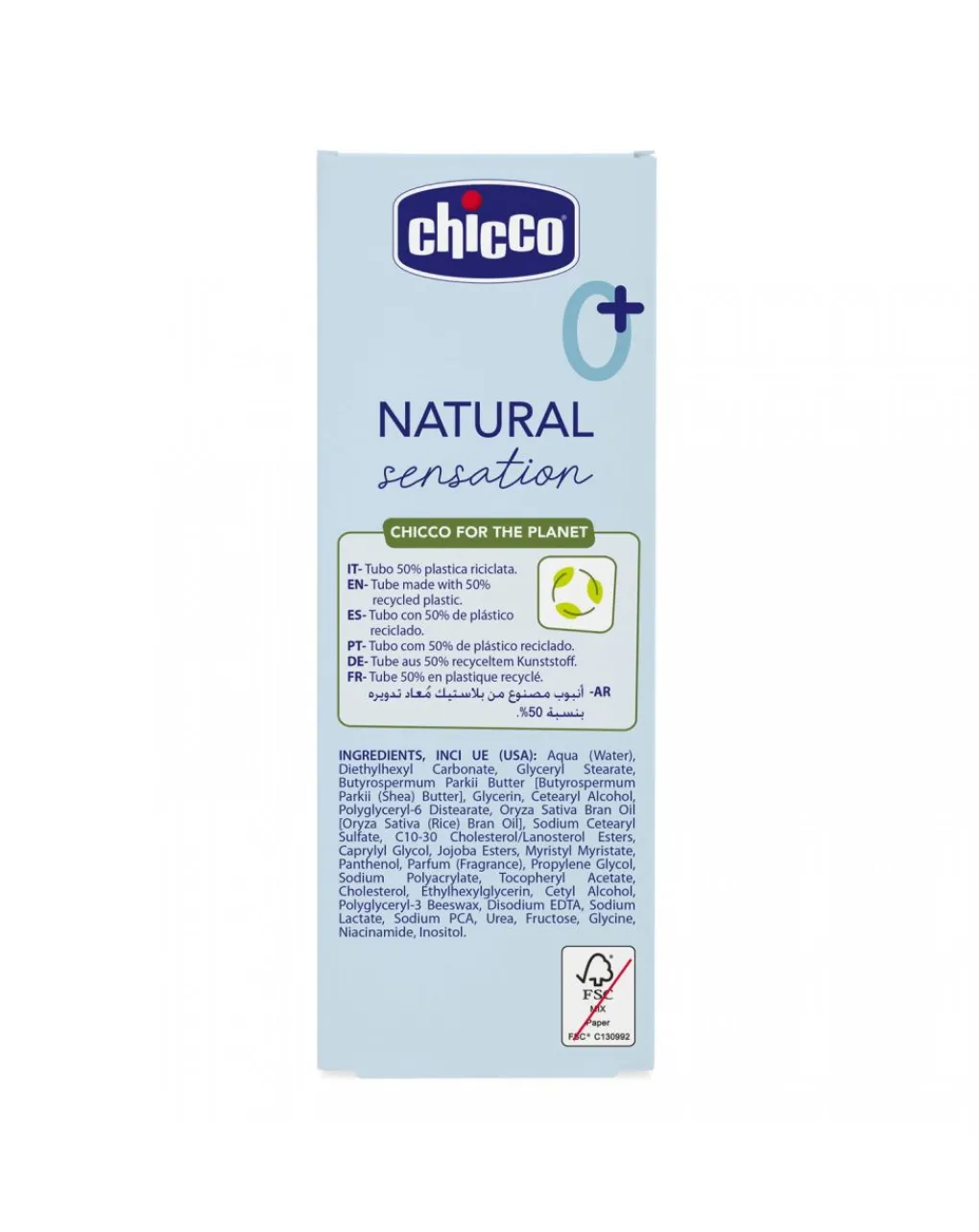 Chicco Creme Olii E Burrocacao-Baby Crema Viso Natural Sensation 50Ml -