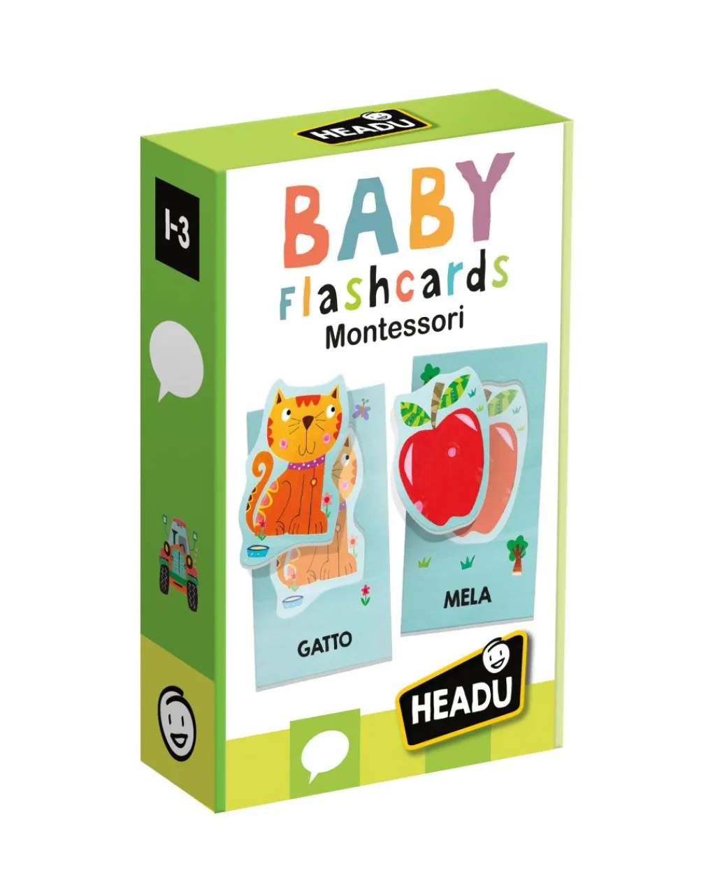 Headu Giochi Didattici-Baby Flashcards Montessori. Ascolta E Pronuncia Le Prime Parole! 1/3 Anni -