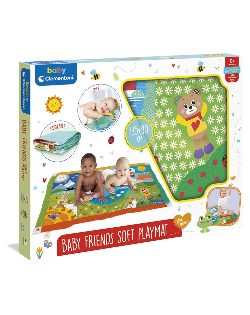 Baby Clementoni Palestrine E Tappeti Gioco-Baby Tappeto Soffice 135 X 90 Cm - For You