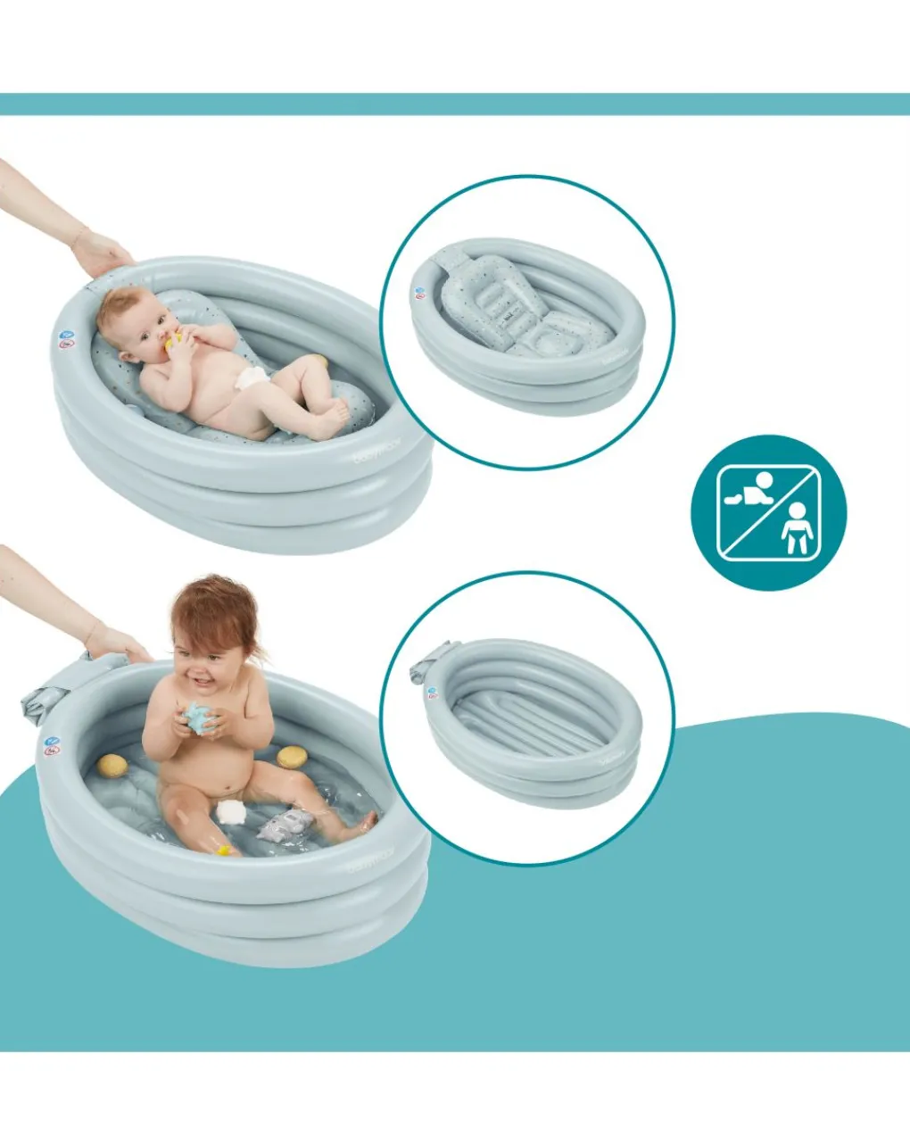 Babymoov Vaschette E Accessori-Vaschetta Gonfiabile Evolutiva Aquadots