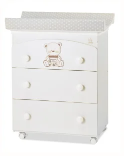 italbaby Cassettiere Fasciatoio-Bagnetto Cassettiera Mon Amour Bianco