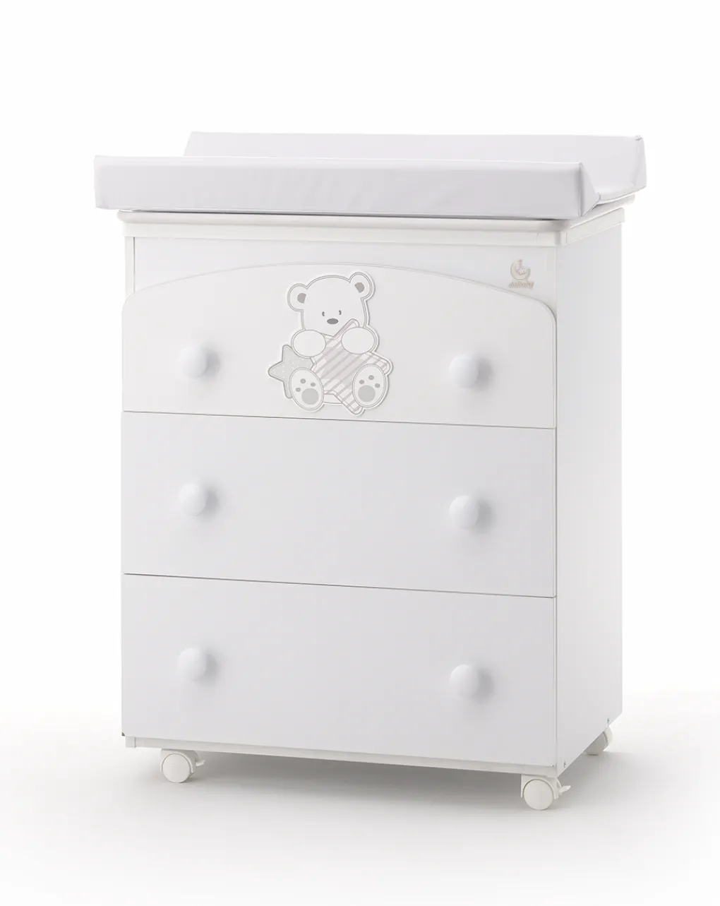 italbaby Cassettiere Fasciatoio-Bagnetto Cassettiera My Teddy Tortora
