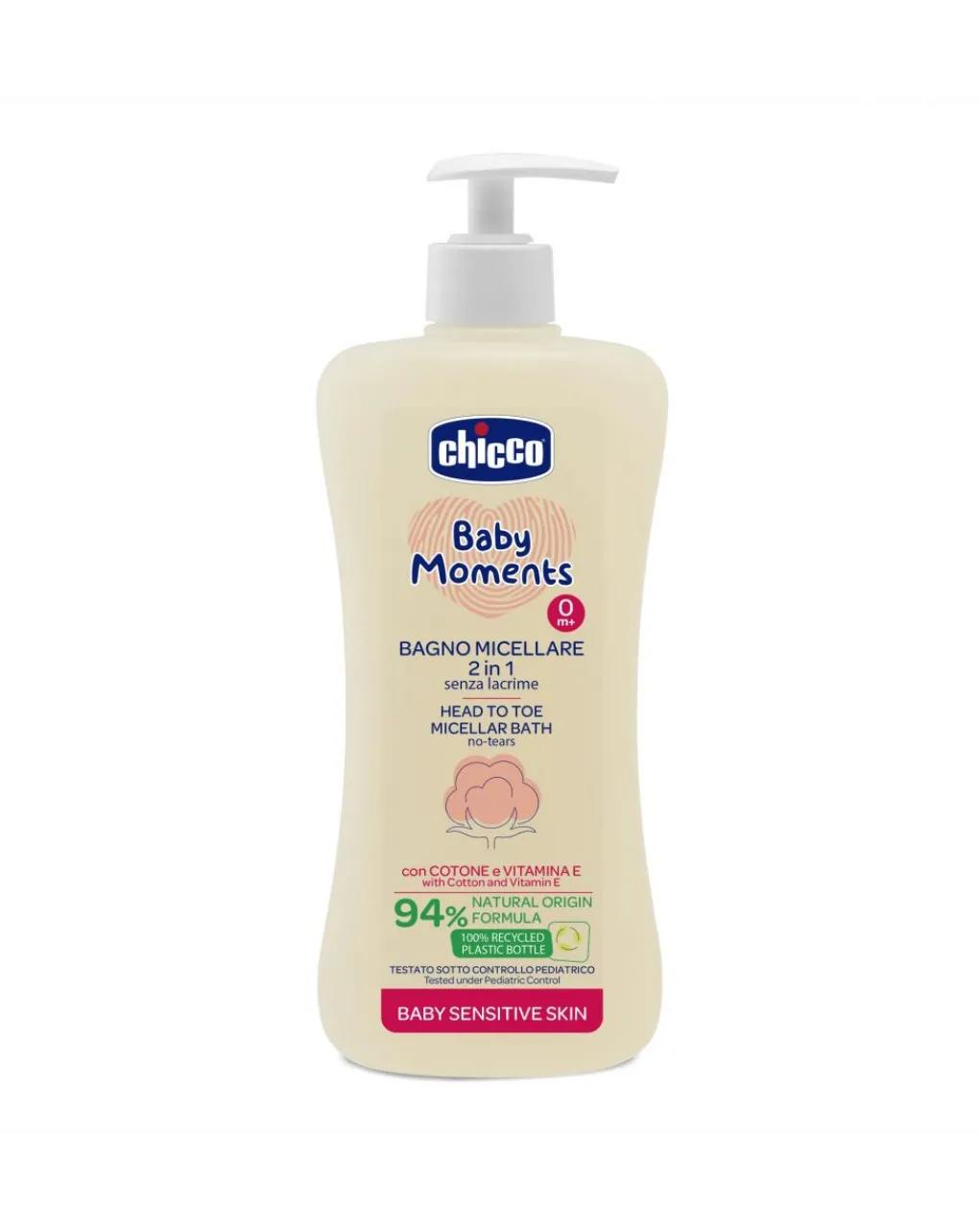 Chicco Saponi E Bagnoschiuma-Bagno Micellare Senza Lacrime 2 In 1 Baby Moments Sensitive Skin