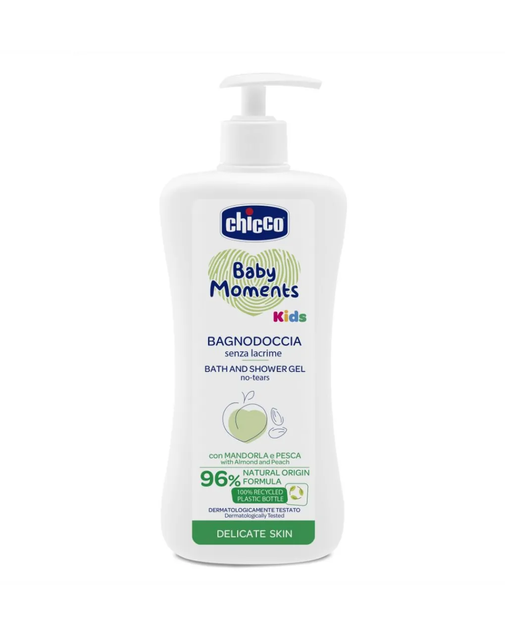 Chicco Saponi E Bagnoschiuma-Bagnodoccia Senza Lacrime Baby Moments Delicate Kids 500 Ml