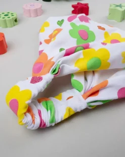 Prenatal Cappelli E Accessori-Bandana Bimba Jersey Fiori Colorati