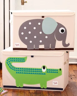 3 sprouts Complementi D'Arredo-Baule Porta Giochi Con Elefante