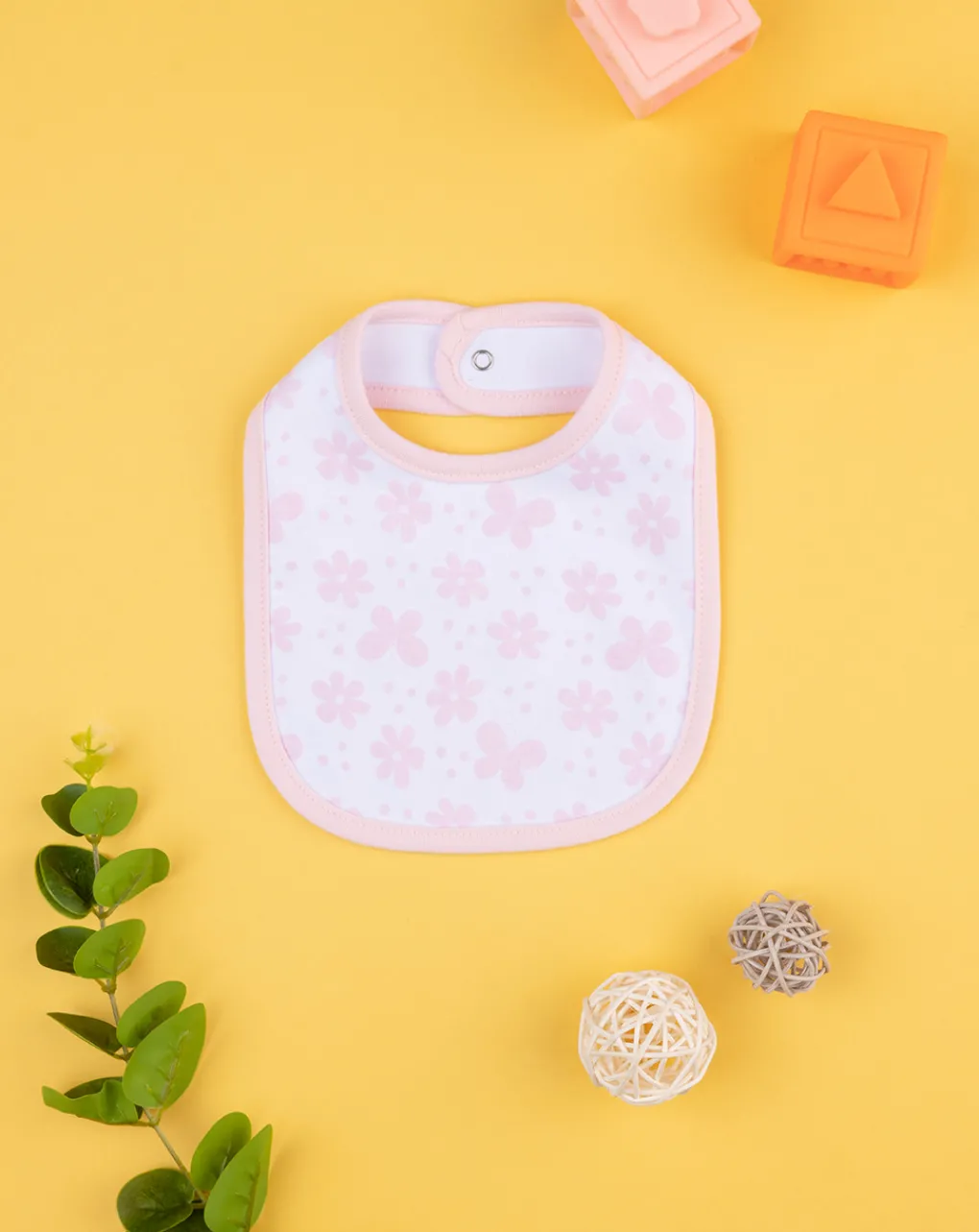 Prenatal Bavaglini-Bavaglino Bimba Fiori Rosa