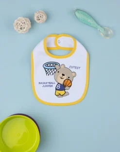 Prenatal Bavaglini-Bavaglino Bimbo "Basketball” Giallo