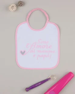 Prenatal Bavaglini-Bavaglino Spugna Bimba Rosa